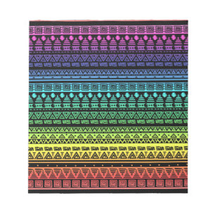 Bloc De Notas Ornamento étnico, arcoiris