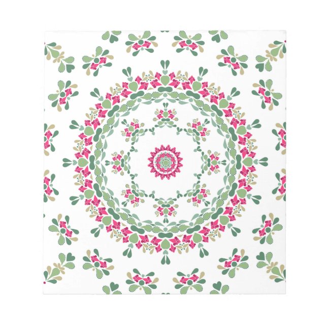 Bloc De Notas Ornamento floral (Frente)