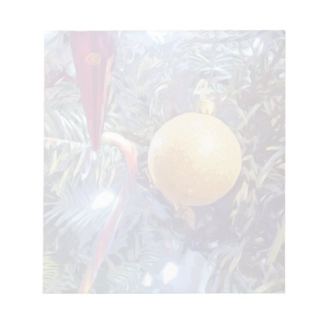 Bloc De Notas Ornamentos feriados de invierno (Frente)