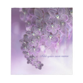 Bloc De Notas orquídeas violetas moradas florecientes de flores