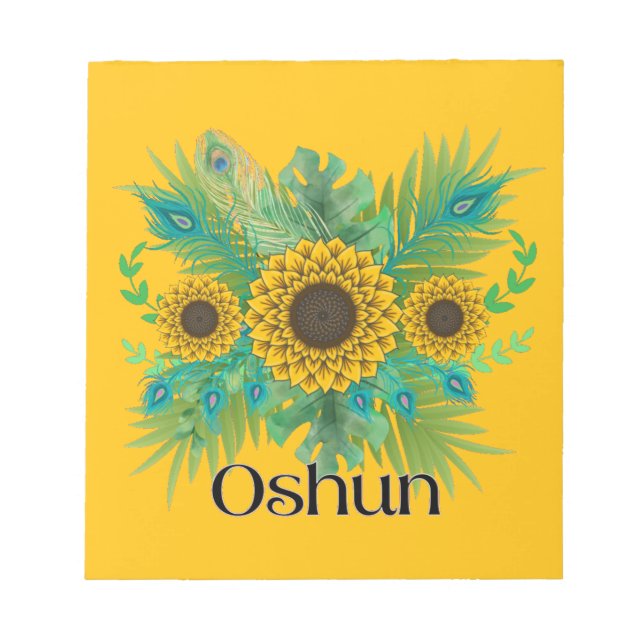 Bloc De Notas Oshun Goddess Sunflowers (Frente)