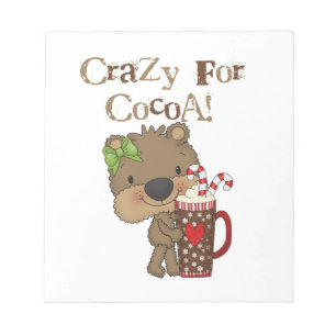 Bloc De Notas Oso del chica loco para el cacao