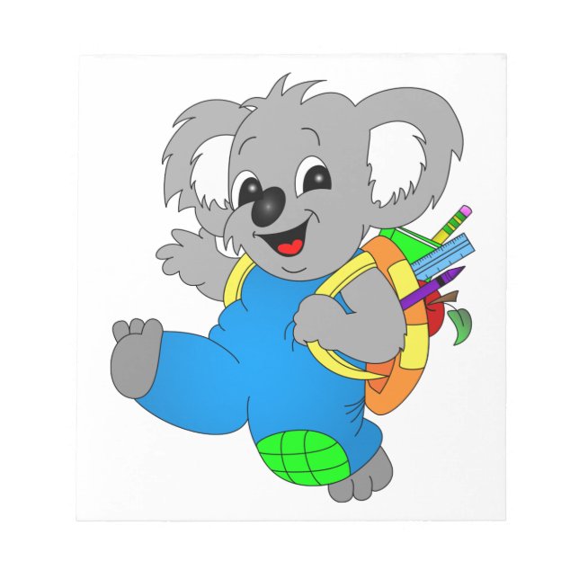 Bloc De Notas Oso Koala con mochila (Frente)