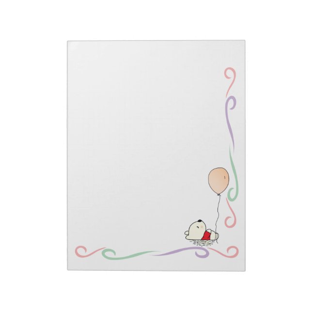 Bloc De Notas Oso libre de sueños con globos (Lado Izquierdo)