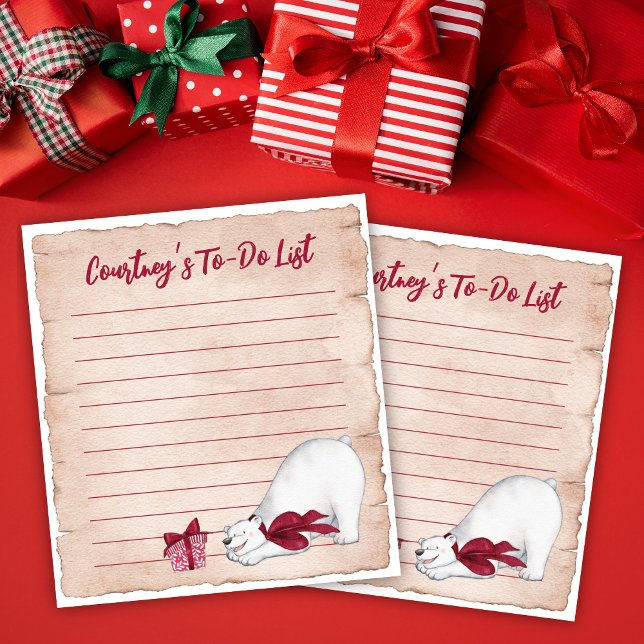 Bloc De Notas Oso Polar de Navidad (Subido por el creador)