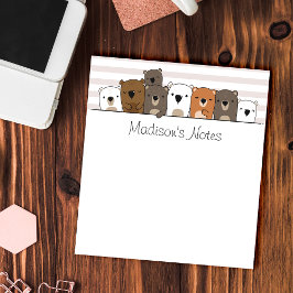 Bloc De Notas Osos cortos personalizados