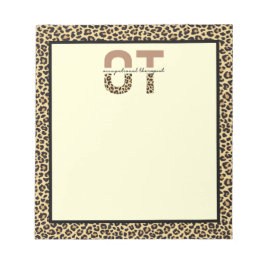 Bloc De Notas OT Cheetah Print Occupation Therapist