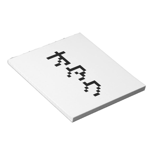 Bloc De Notas OTAKU 8 bits Pixel japonés Katakana vertical (Lado Derecho)