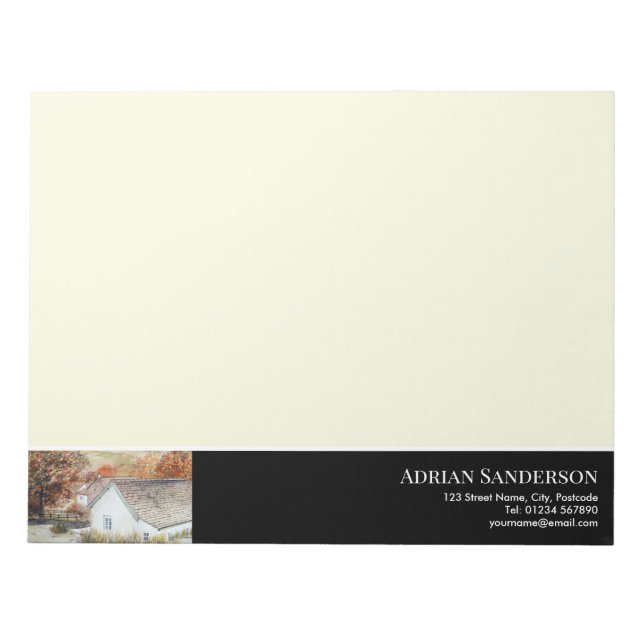 Bloc De Notas Otoño Buttermere Pueblo Distrito de Lagos Inglater (Frente)