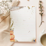 Bloc De Notas Otoño / Caída con calabazas y hojas alineadas<br><div class="desc">Otoño / Caída con calabazas y hojas alineadas Bloc de notas

Papel de notas alineado a la vez en un color naranja que coincide.</div>