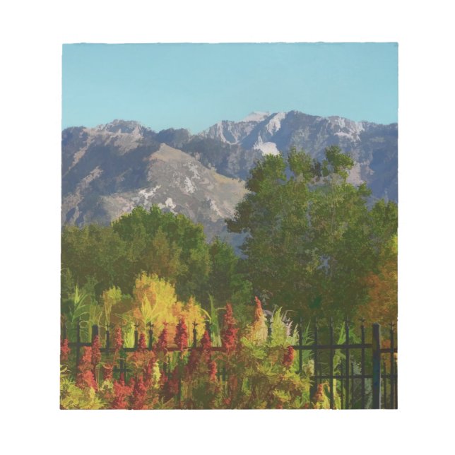 Bloc De Notas Otoño De La Montaña Wasatch En Utah (Frente)