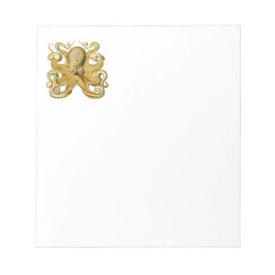 Bloc De Notas Otopus ilustracion antiguo monstruo del mar