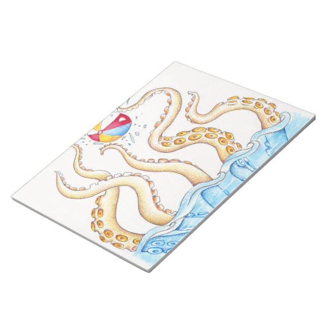 Bloc De Notas Otopus Jugando A La Bola De Playa (Lado Derecho)