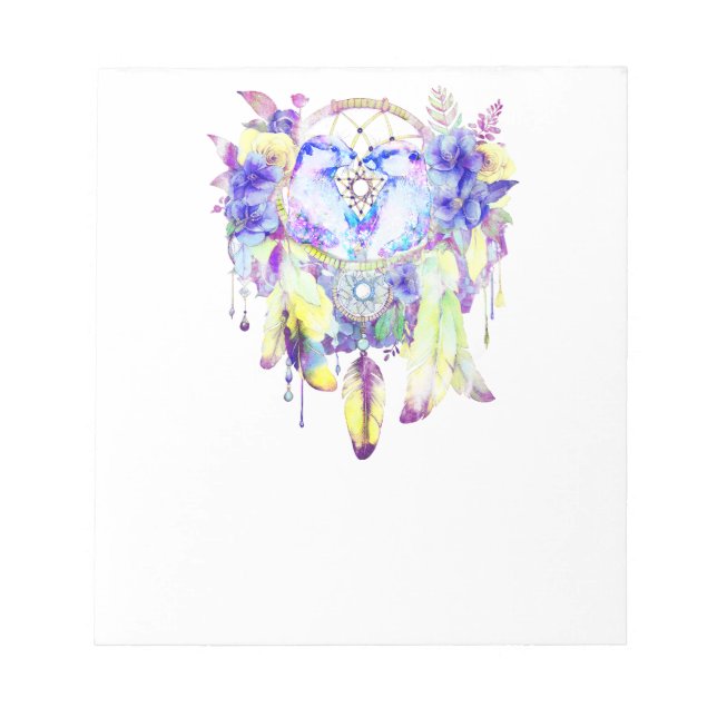 Bloc De Notas Otter Dreamcatcher Blue Yellow Floral (Frente)