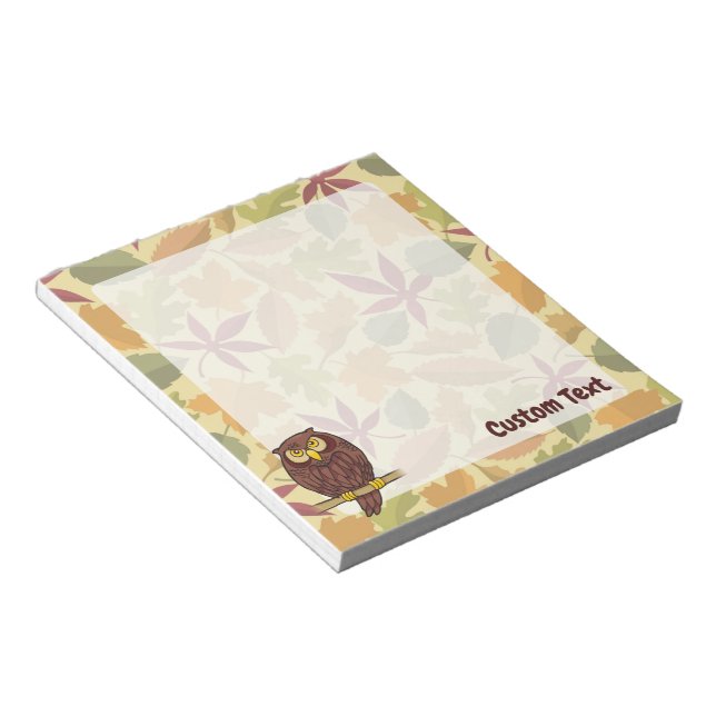 Bloc De Notas Owl Personalizado Notepad (Lado Derecho)