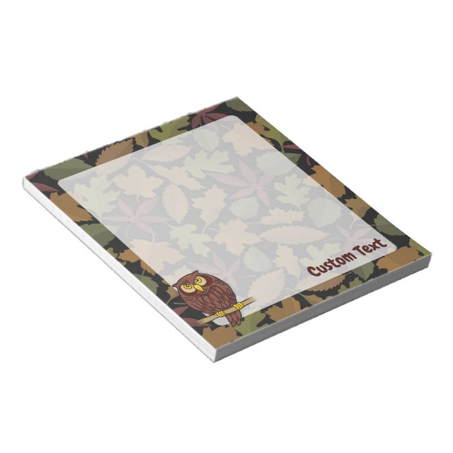 Bloc De Notas Owl Personalizado Notepad (Lado Derecho)