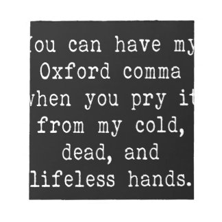 Bloc De Notas Oxford Comma