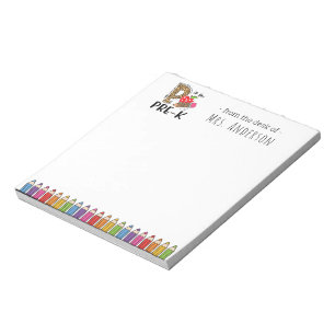 Bloc De Notas P es para Pre-K Back To School Teacher Notepad