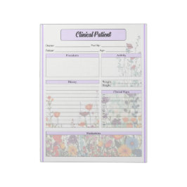 Bloc De Notas Paciente clínico con jardín morado en crecimiento
