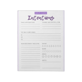 Bloc De Notas Pad de intenciones de autocuidado