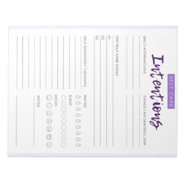 Bloc De Notas Pad de intenciones de autocuidado