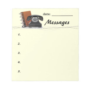 Bloc De Notas Pad de mensajes retro
