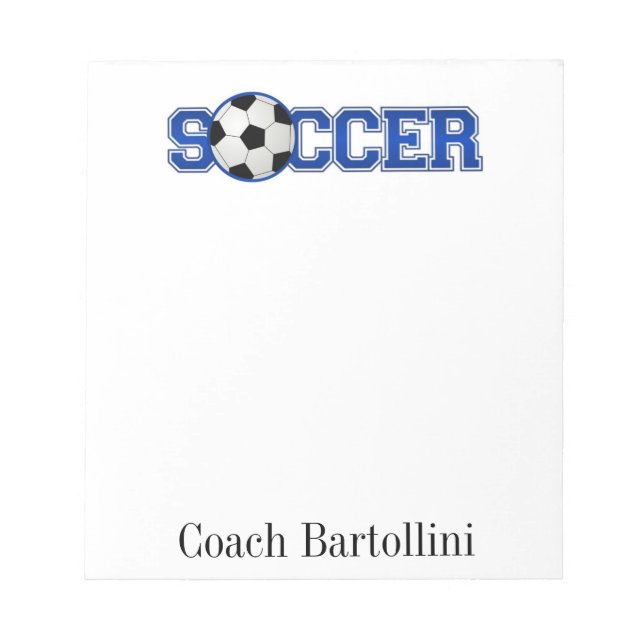 Bloc De Notas Pad de notas de fútbol (Frente)