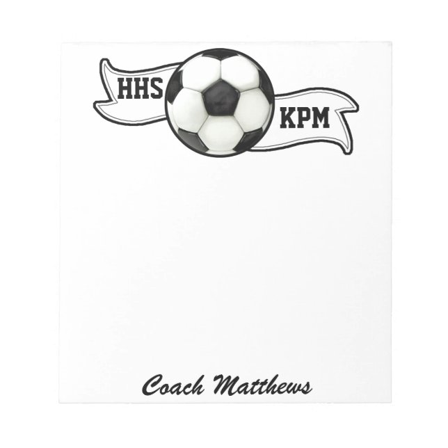 Bloc De Notas Pad de notas de fútbol escolar - SRF (Frente)