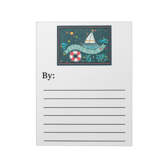 Bloc De Notas Pad de notas de historias de verano (Lado Izquierdo)