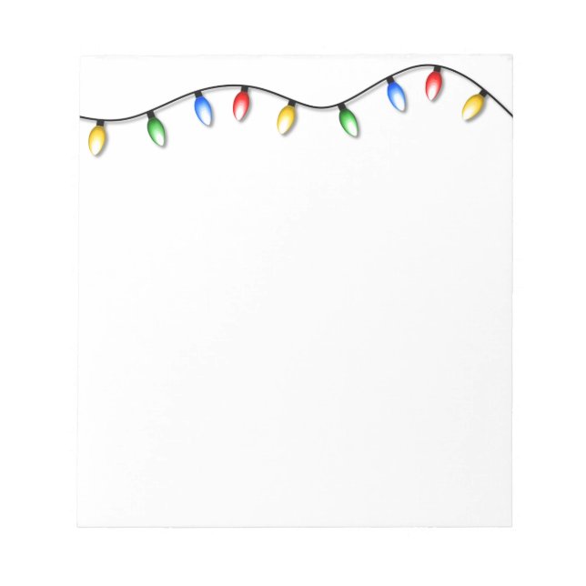 Bloc De Notas Pad de notas de las luces de cadena de navidades (Frente)