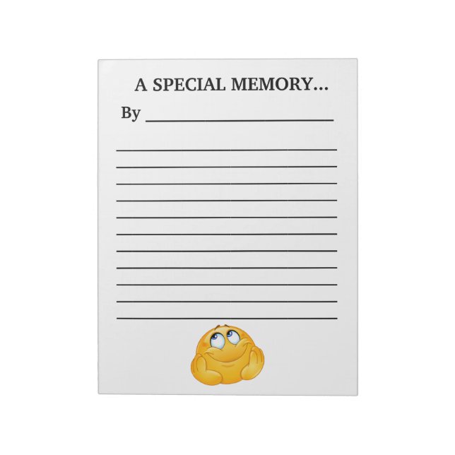Bloc De Notas Pad de notas de memoria de libro invitado (Lado Izquierdo)