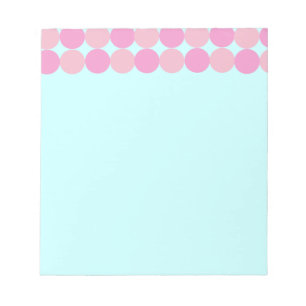 Bloc De Notas Pad de notas de puntos de Polka rosa