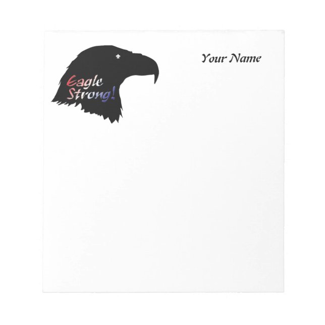 Bloc De Notas Pad de notas fuertes de águila personalizado (Frente)