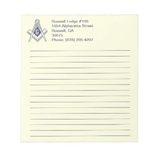 Bloc De Notas Pad de notas masónicas