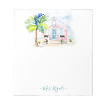 Pads de notas de acuarela tropical personalizado