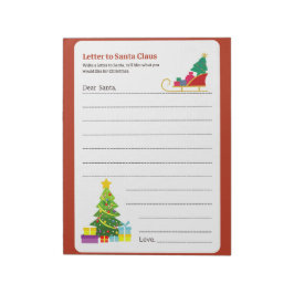 Bloc De Notas Página de Actividad de Carta a Santa Claus para la