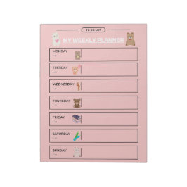 Bloc De Notas Página de planificación semanal de reproducción