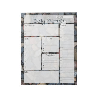 Bloc De Notas Páginas de planificador diario River Rock