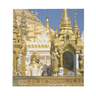 Bloc De Notas Pagoda Shwedagon (Paya), gran sitio de templo que