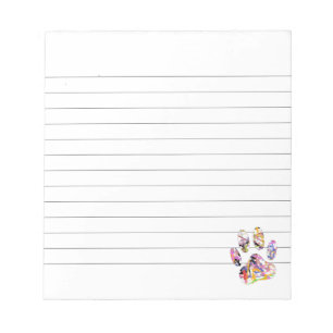 Bloc De Notas Paint Splatt Dog Paw Print Lining