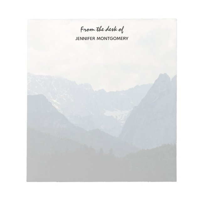 Bloc De Notas País de la foto natural de los Montes Alpes (Frente)