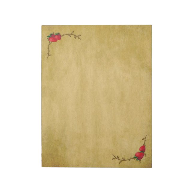 Bloc De Notas País Fresas Notepad Grande (Lado Izquierdo)