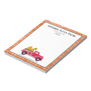 Bloc De Notas País primitivo Personalizado de la granja de otoño