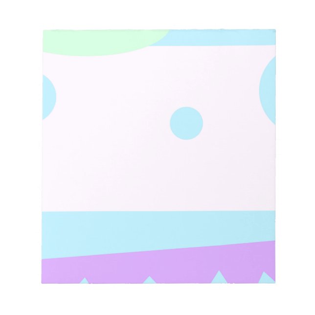 Bloc De Notas Paisaje abstracto con lunas azules - Notepad (Frente)