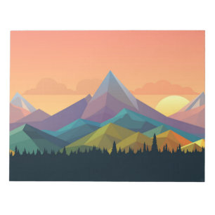 Bloc De Notas Paisaje de los bosques de montaña