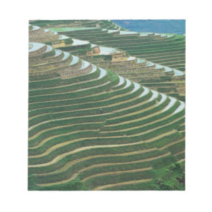 Bloc De Notas Paisaje de terrazas de arroz en la montaña, 3