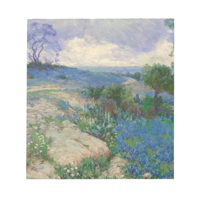 Bloc De Notas Paisaje De Texas Con Bluebonnets Julian Onderdonk (Frente)