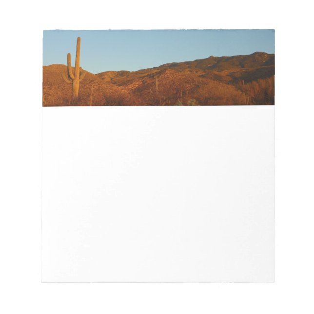 Bloc De Notas Paisaje del desierto de Saguaro Sunset I Arizona (Frente)