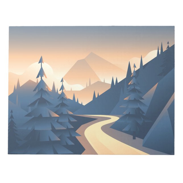 Bloc De Notas Paisaje del Valle de la Montaña (Frente)