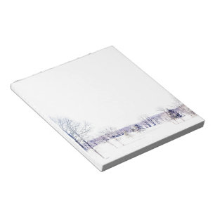 Bloc De Notas Paisaje invernal de nieve